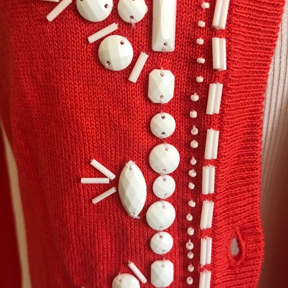 NWT Merona orange beaded cardigan size XS - Picture 2 of 5